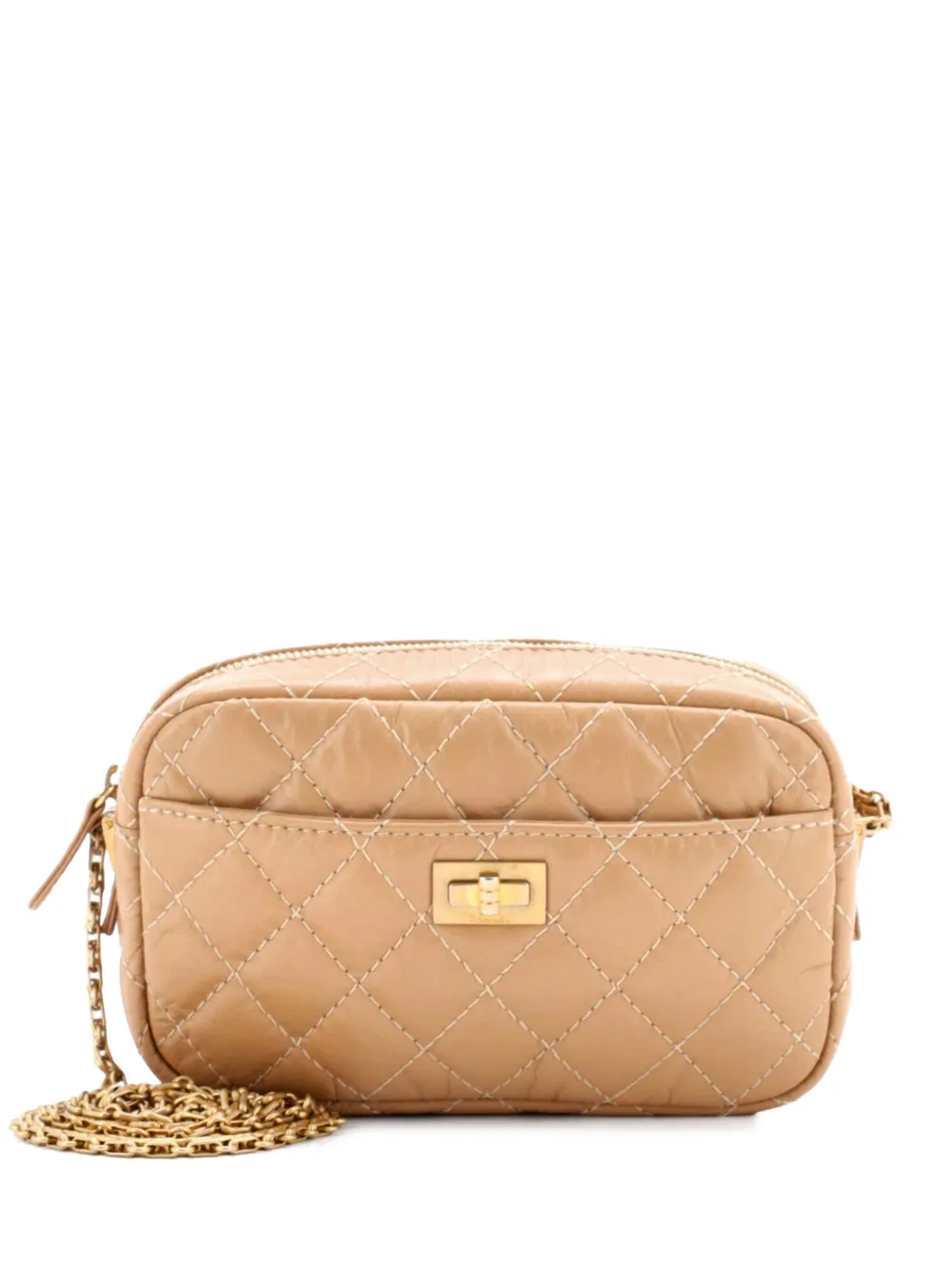 CHANEL Pre-Owned Reissue Camera Quilted Aged Calfskin Mini crossbody bag - Toni neutri