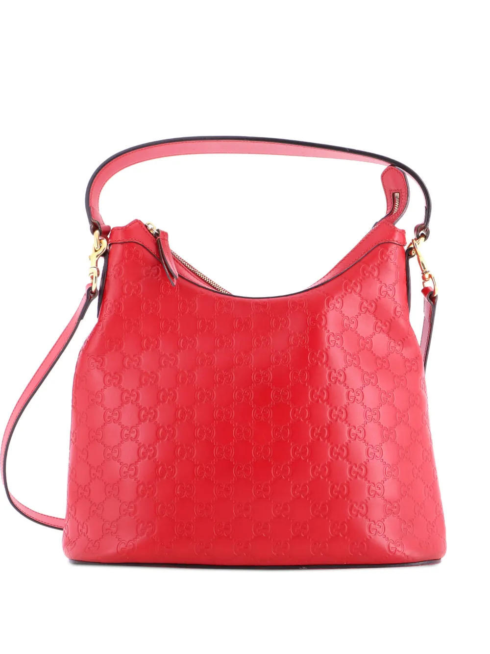 Gucci Pre-Owned Linea A Guccissima Leather hobo bag - Rosso