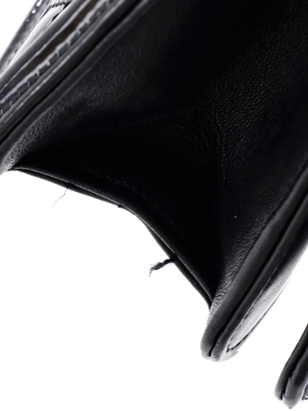 Pre-owned Chanel Boy Brick Flap Bag Striped Patent And Plexiglass Horizontal Shoulder Bag In Black