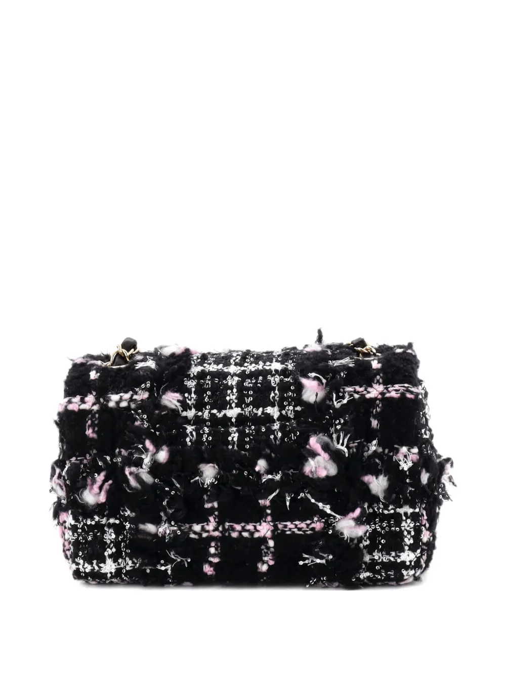 Classic Single Flap Bag Quilted Tweed And Sequins Mini Shoulder Bag