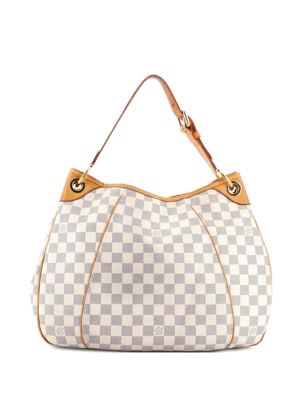 Pre-owned Louis Vuitton Galliera Handbag Damier Pm Hobo Bag In White