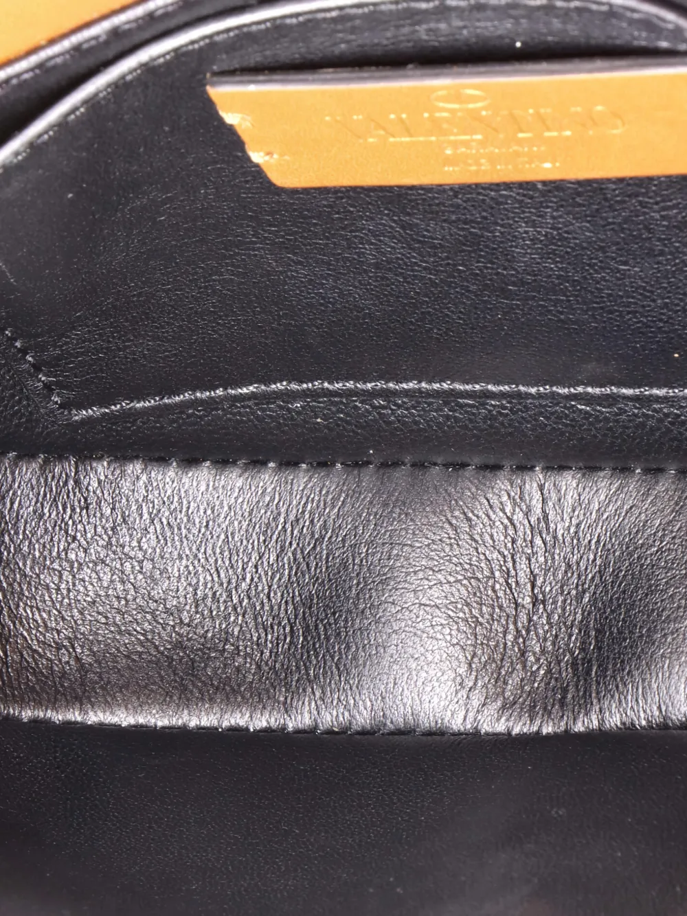 Pre-owned Valentino Garavani Supervee Linen With Leather Small Crossbody Bag In Brown