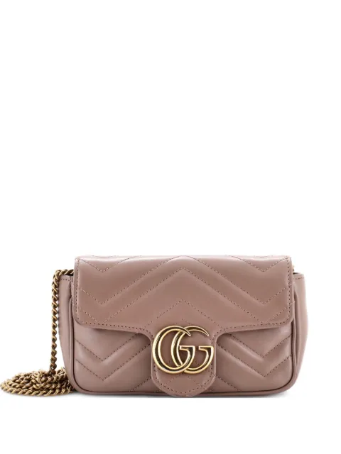 Gucci Pre-Owned bolsa crossbody GG Marmont supermini de piel Matelasse