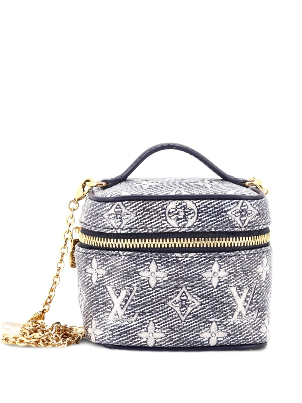 Louis Vuitton Pre-Owned Vanity Case Monoglam Jacquard Canvas Micro satchel - Blu