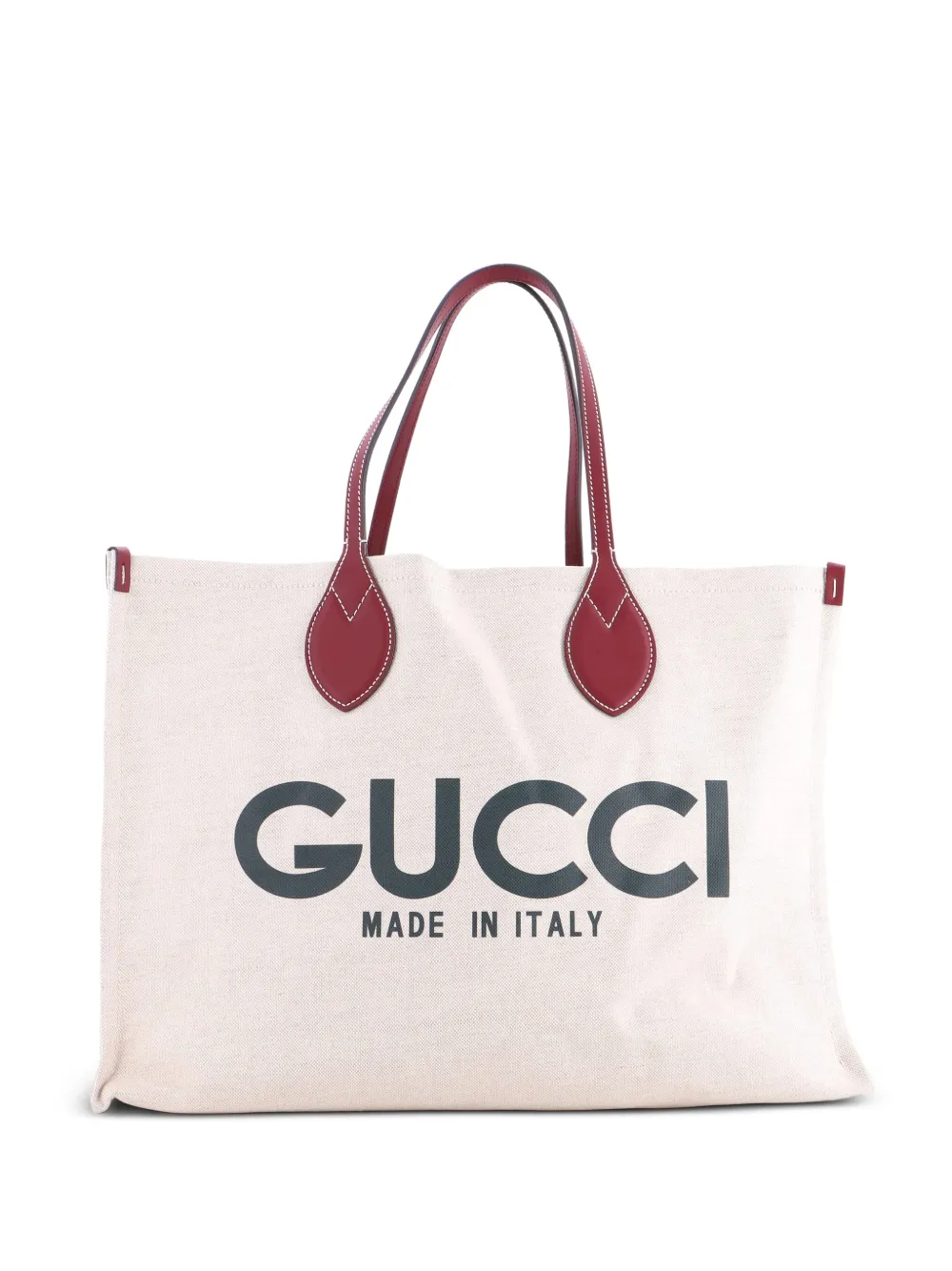 Gucci Pre-Owned Logo Shopper Printed Canvas Medium tote bag - Toni neutri