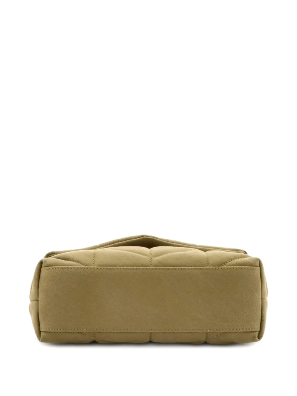 SAINT LAURENT Pre-owned Loulou Puffer Quilted Canvas Mini Shoulder Bag In Green