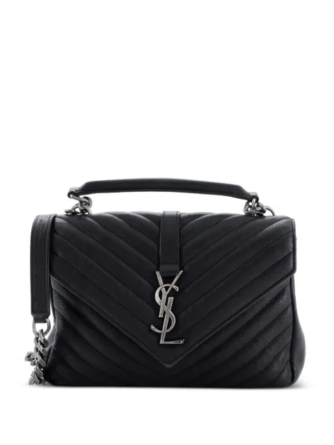 Saint Laurent Pre-Owned Classic Monogram College Bag Matelasse Chevron Leather Medium crossbody bag