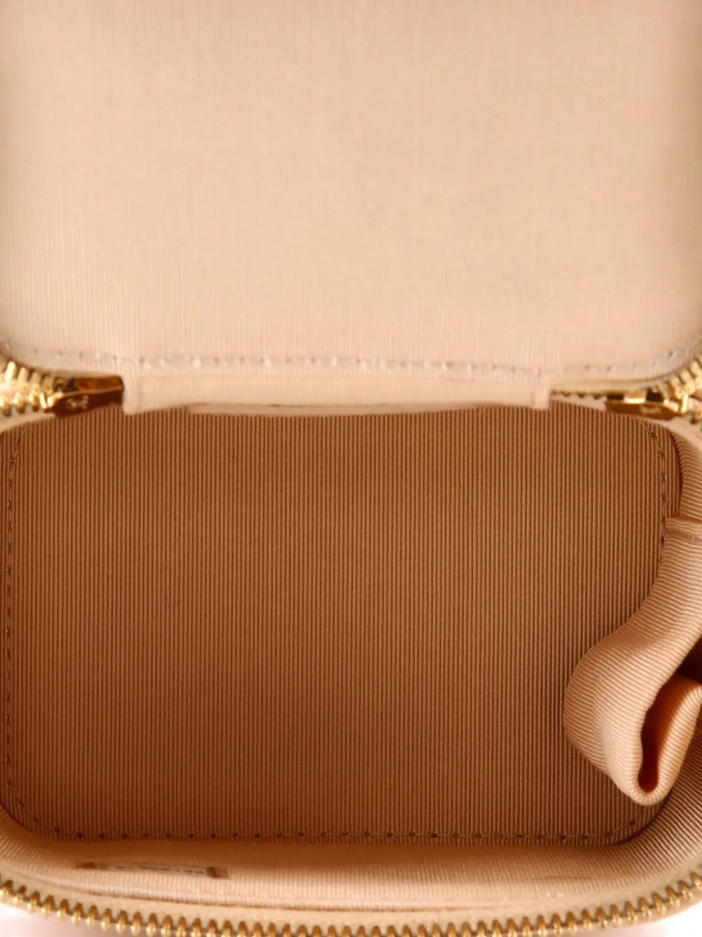 Pre-owned Chanel Classic Pearl Vanity Case With Chain Quilted Caviar Mini Clutch Bag In Gold