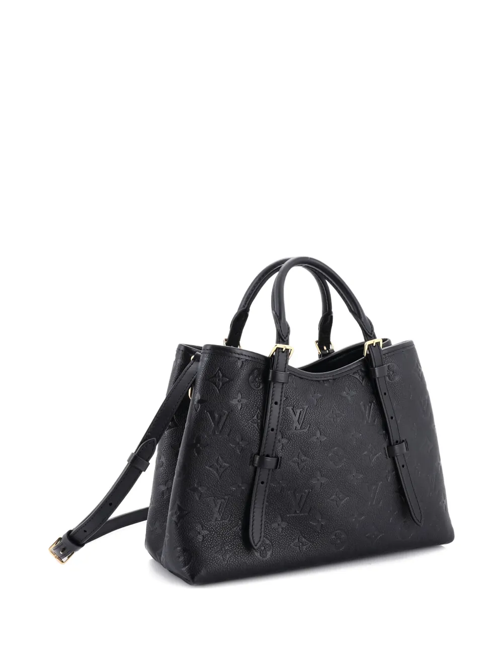 Pre-owned Louis Vuitton Babylone Monogram Empreinte Leather Pm Tote Bag In Black