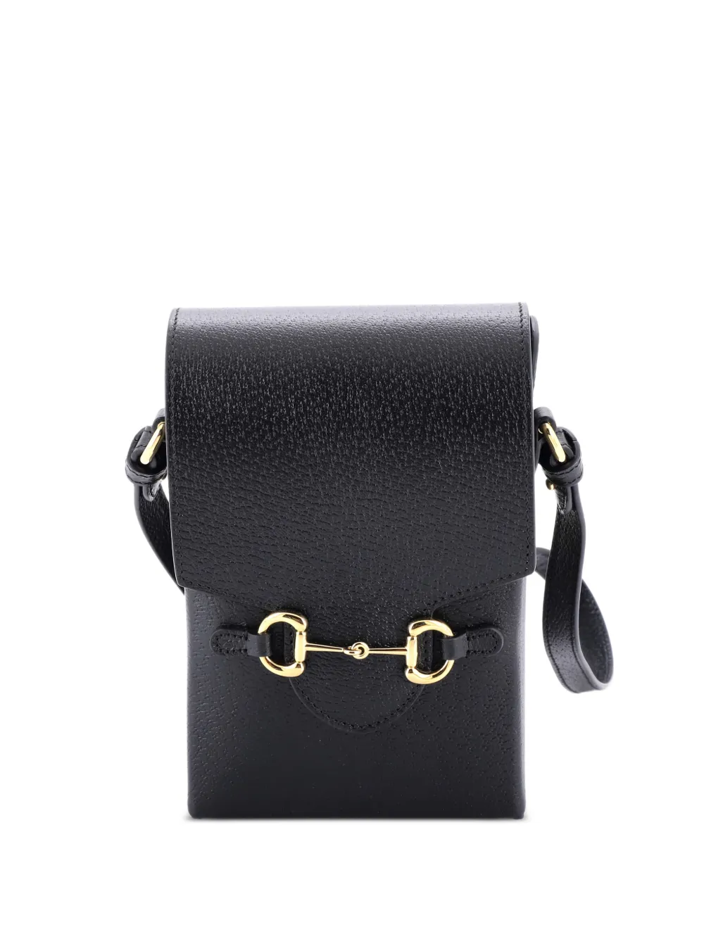 Gucci Pre-Owned Horsebit 1955 Leather Mini crossbody bag - Nero
