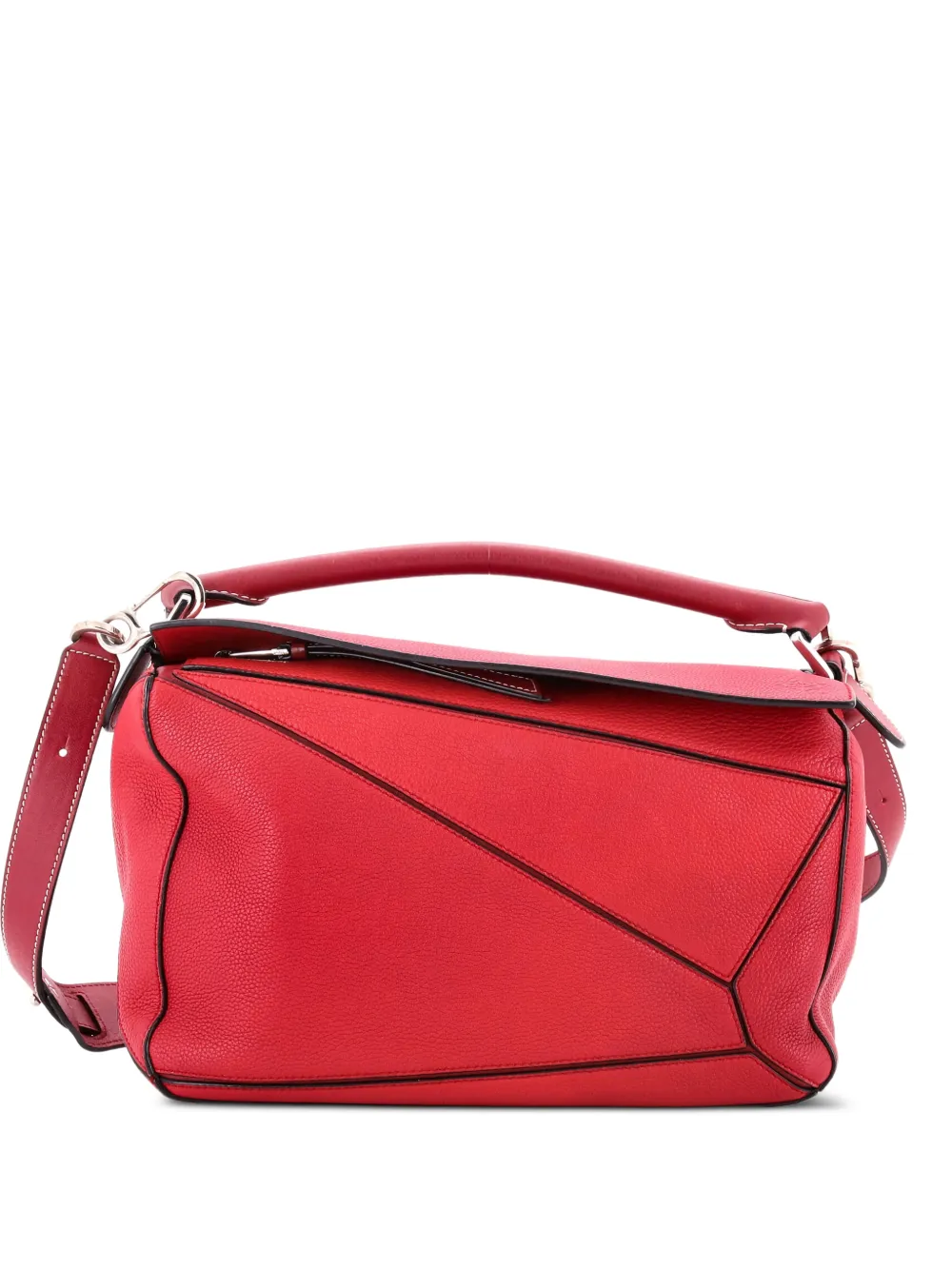 Loewe Pre-Owned Puzzle Bag Leather Medium shoulder bag - Rosso