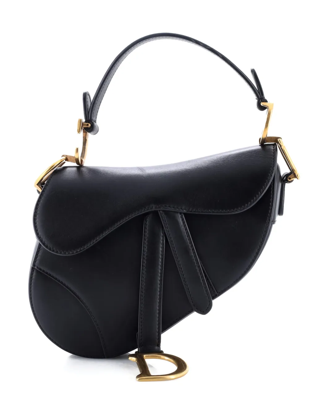 Christian Dior Pre-Owned Saddle Handbag Leather Mini shoulder bag - Nero