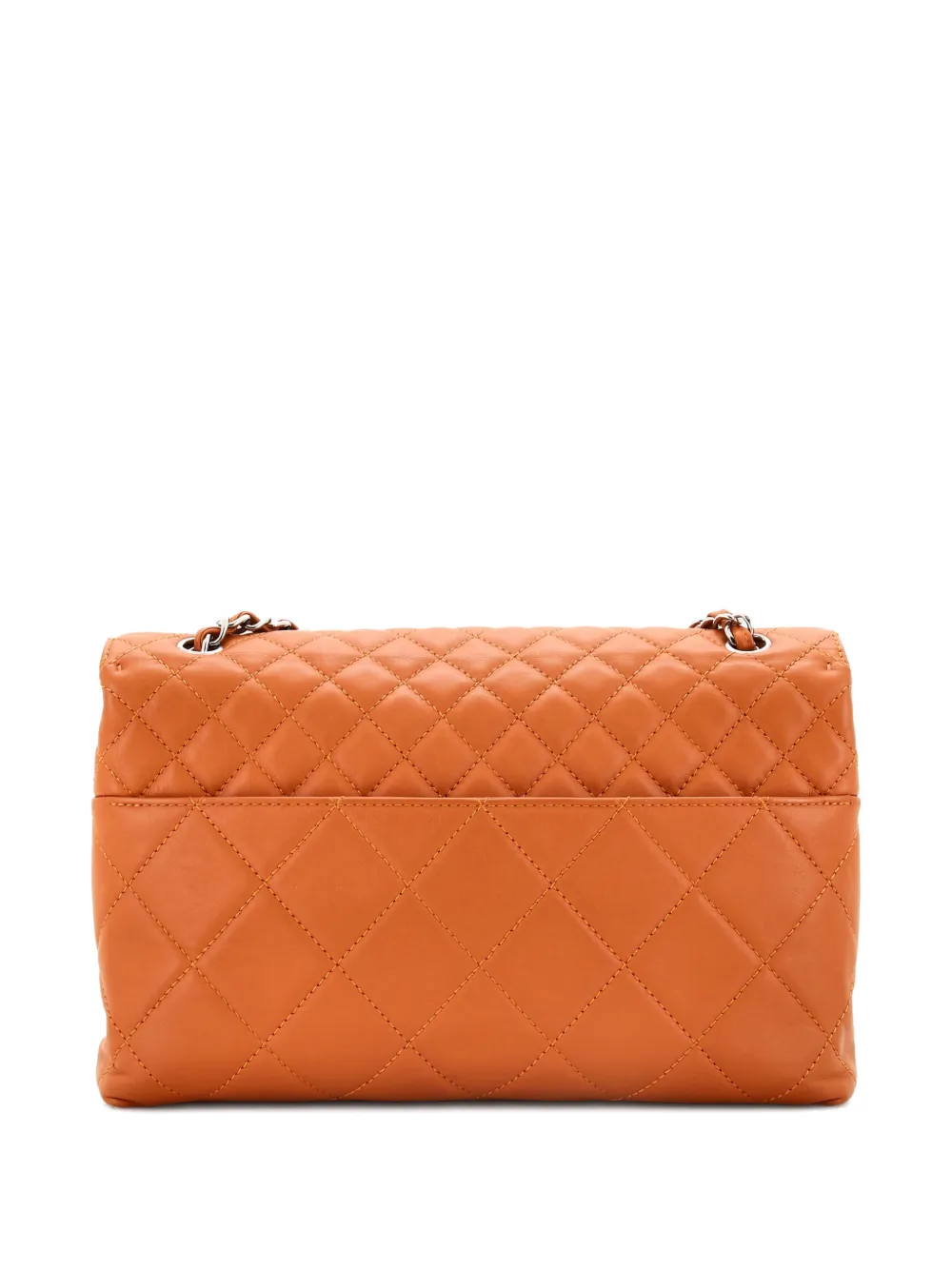 Pre-owned Chanel In The Business Flap Bag Quilted Calfskin Maxi Shoulder Bag In Brown