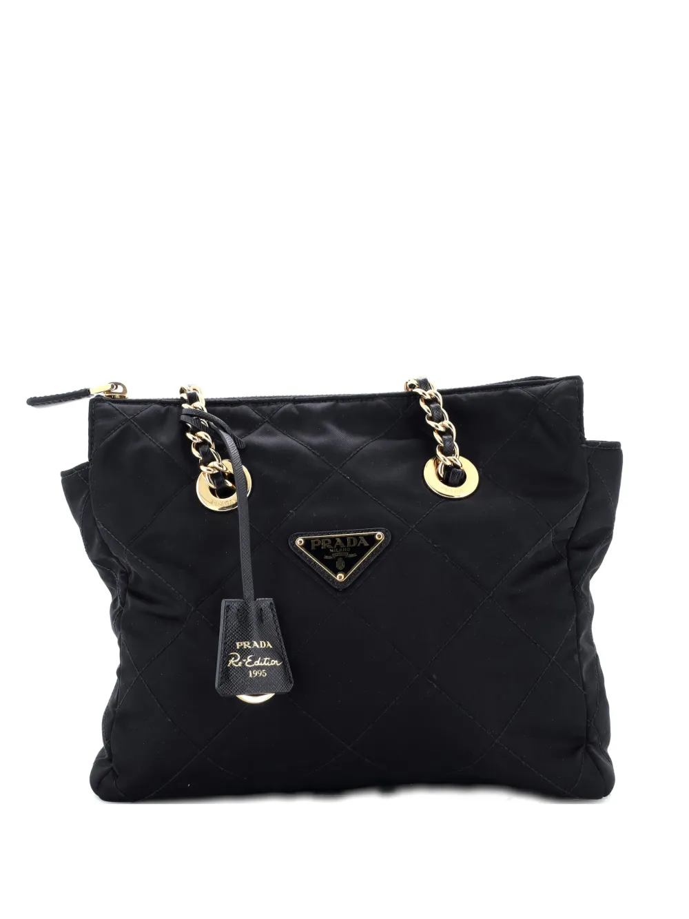 Prada Pre-Owned Re-Edition 1995 Chain Quilted Re-Nylon Small tote bag | noir | Image 1