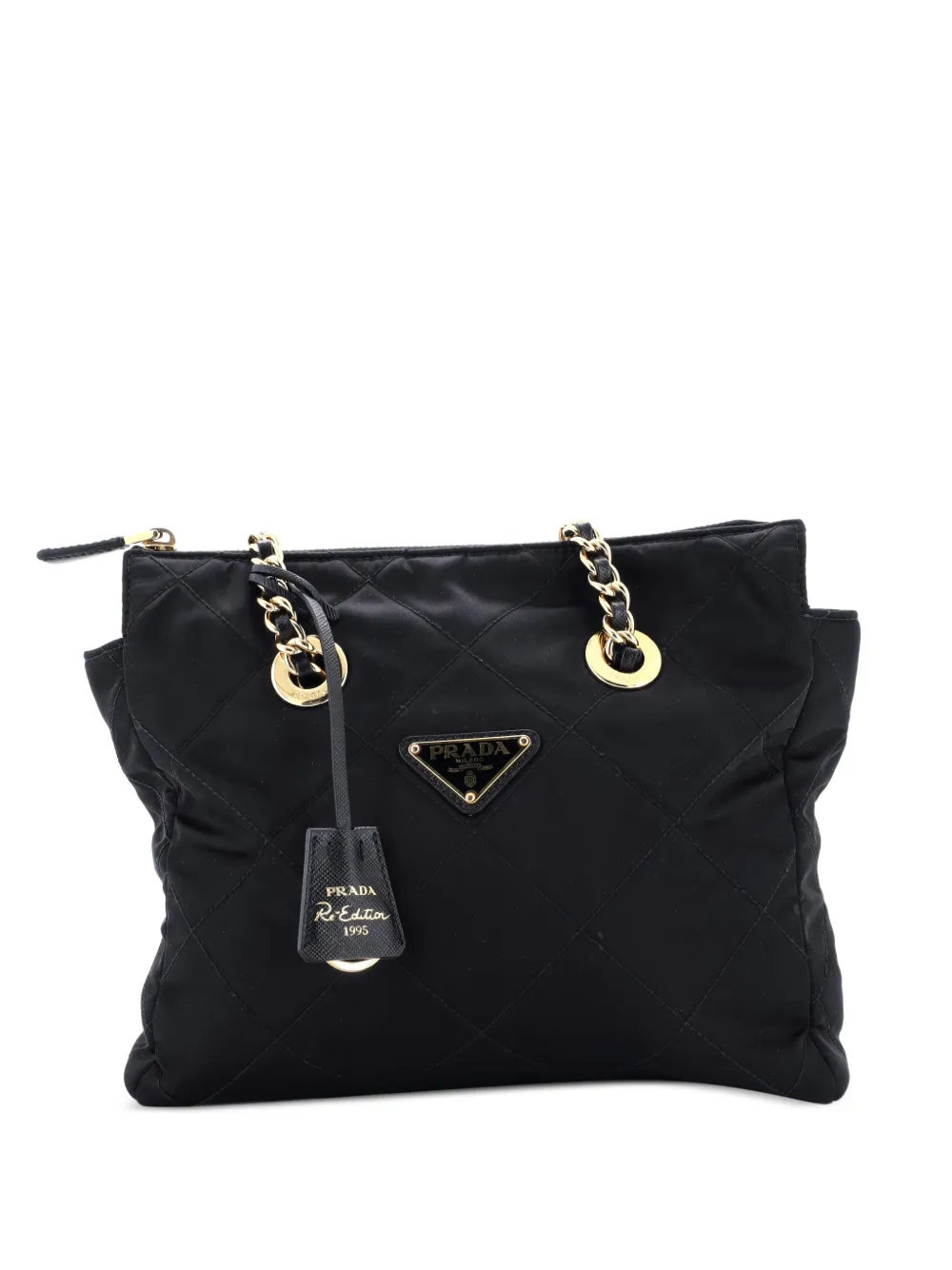 Prada Pre-Owned Re-Edition 1995 Chain Quilted Re-Nylon Small tote bag | Schwarz | Image 1