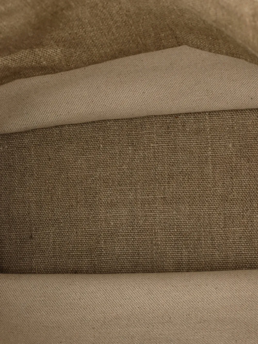 Pre-owned Saint Laurent Rive Gauche Shopper Canvas Tall Tote Bag In Neutral