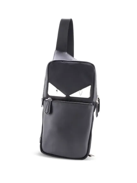 Fendi Pre-Owned Monster Sling Bag Nylon and Leather Medium crossbody bag