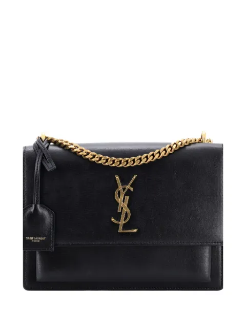 Saint Laurent Pre-Owned Sunset Satchel Leather Medium crossbody bag