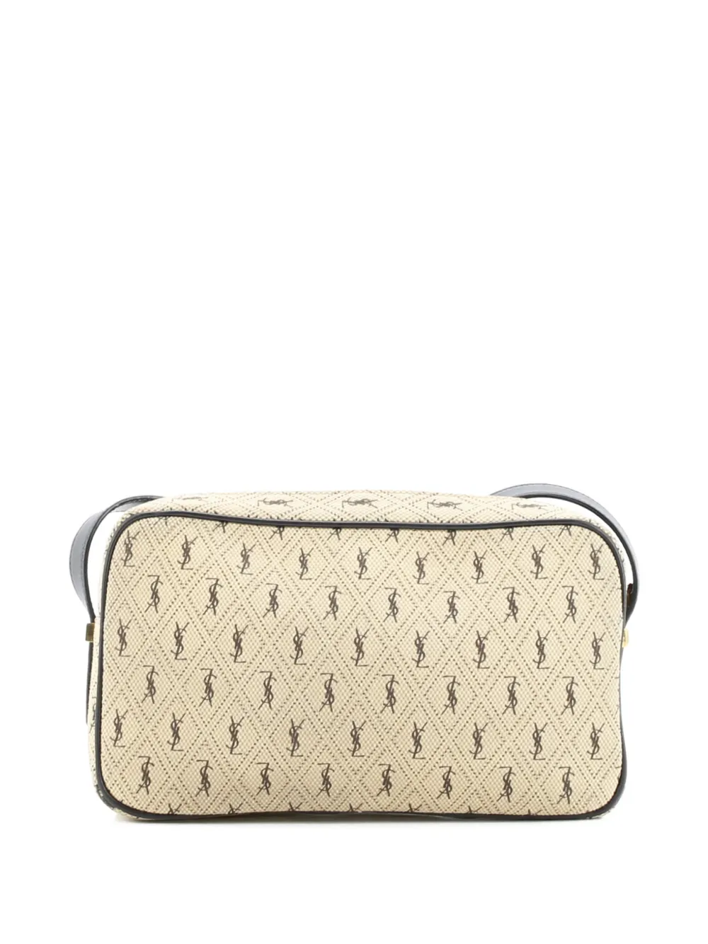 SAINT LAURENT Pre-owned Camera Bag Monogram All Over Canvas Small Shoulder Bag In Neutral