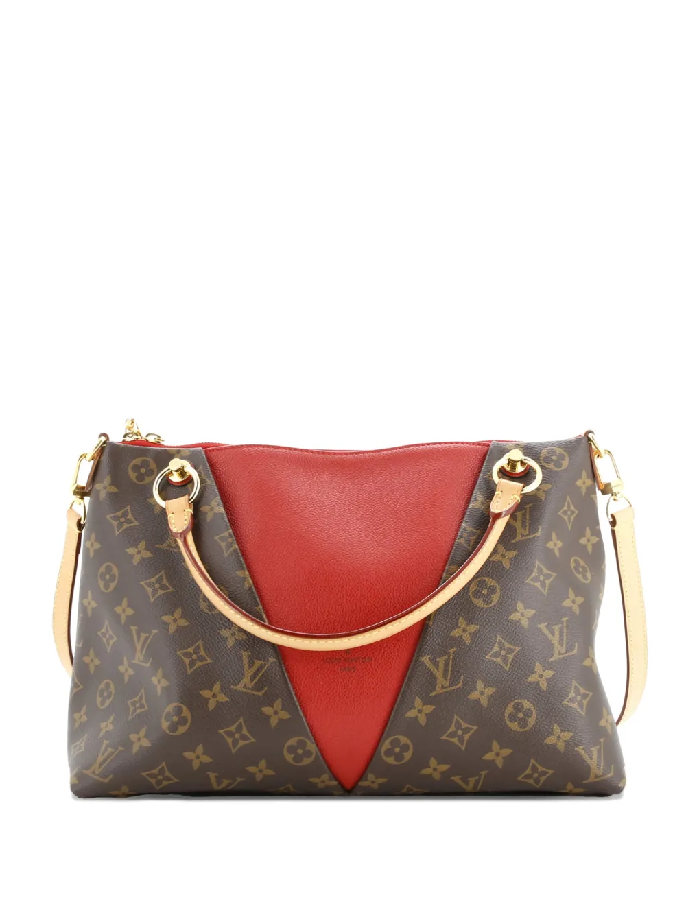 Louis Vuitton Pre-Owned V Tote Monogram Canvas and Leather MM shoulder bag - Marrone