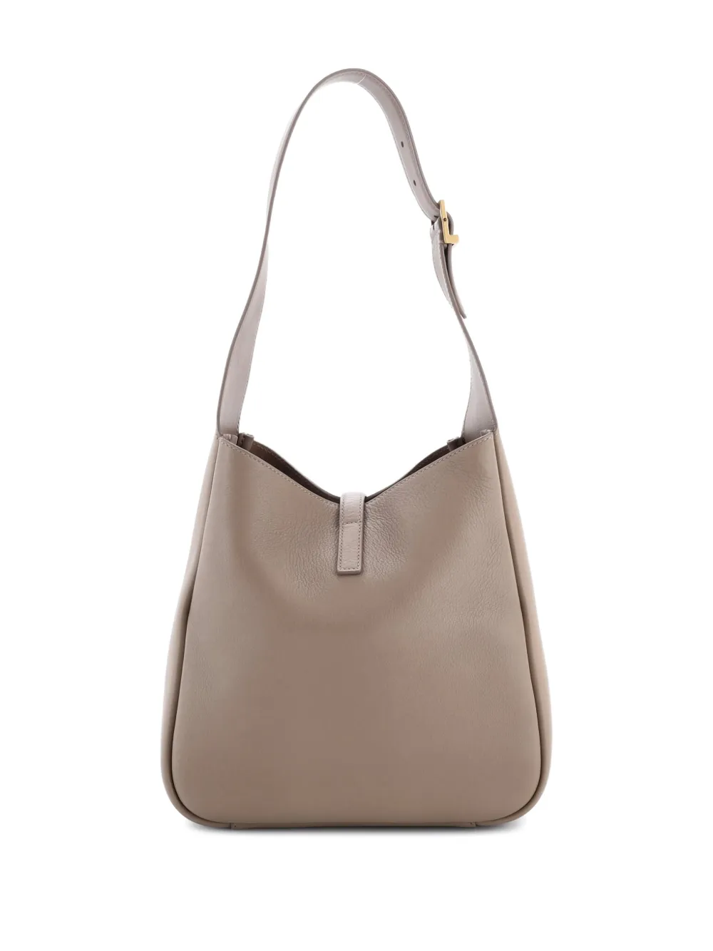 SAINT LAURENT Pre-owned Le 5 A 7 Supple Leather Small Hobo Bag In Gray