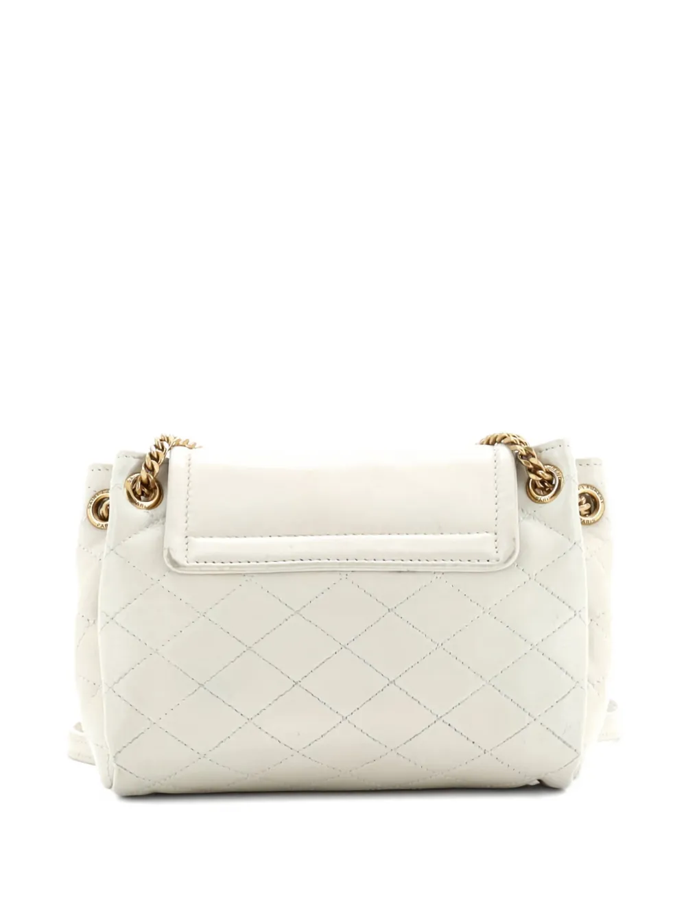 Pre-owned Saint Laurent Nolita Satchel Quilted Leather Mini Crossbody Bag In Neutral