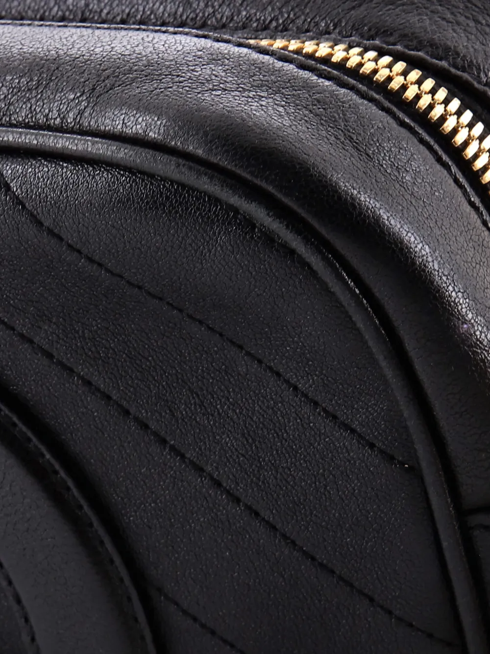 Pre-owned Gucci Blondie Nm Camera Shoulder Bag Diagonal Quilted Leather Small Crossbody Bag In Black