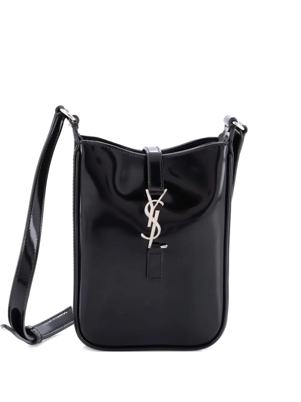 Saint Laurent Pre-Owned Le 5 a 7 Vertical Shoulder Bag Leather Mini crossbody bag - Black