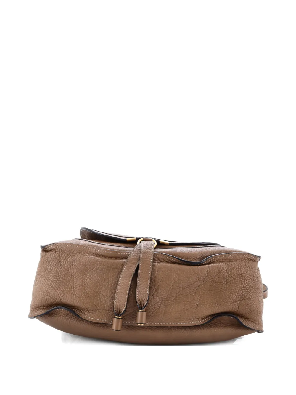 Pre-owned Chloé Marcie Leather Small Satchel In Brown