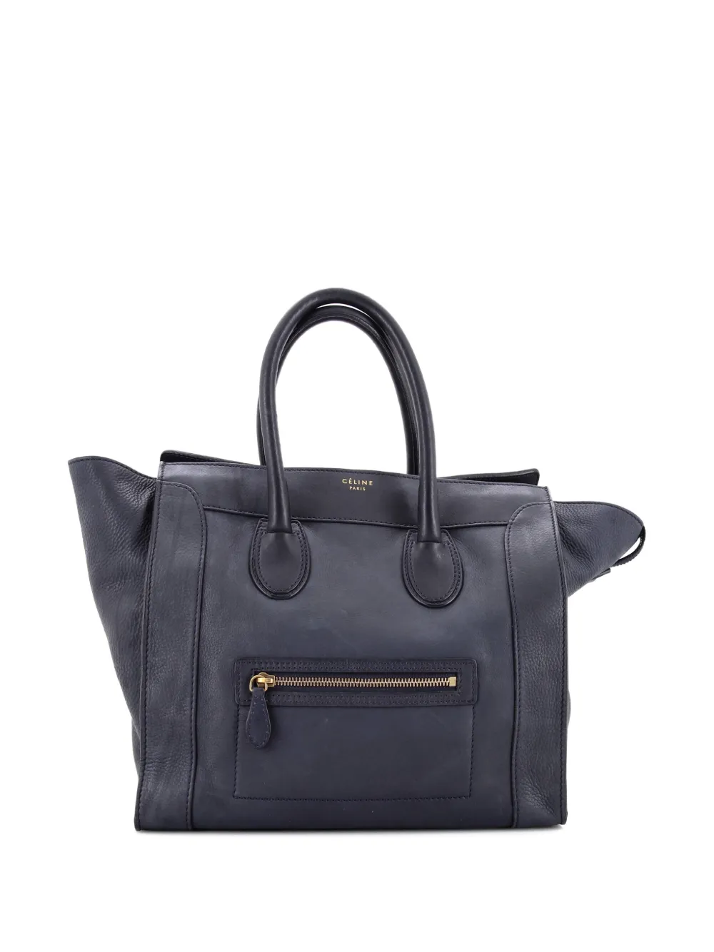 Celine Pre-Owned Luggage Bag Grainy Leather Mini tote bag - Blu