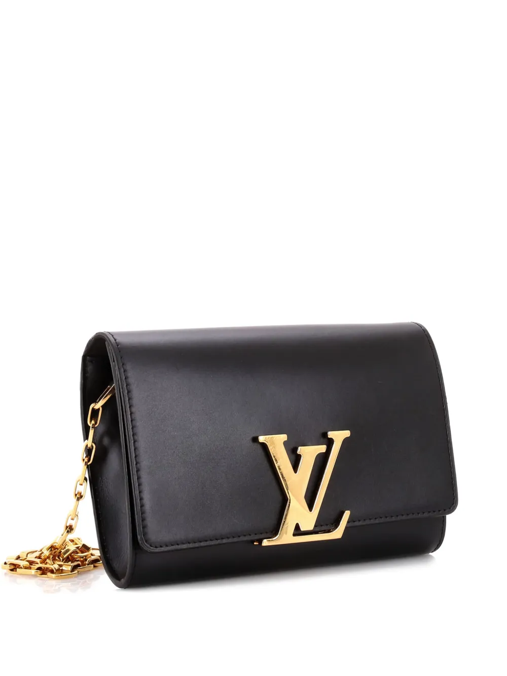 Louis Vuitton Pre-Owned Chain Louise Clutch Leather MM shoulder bag - Schwarz