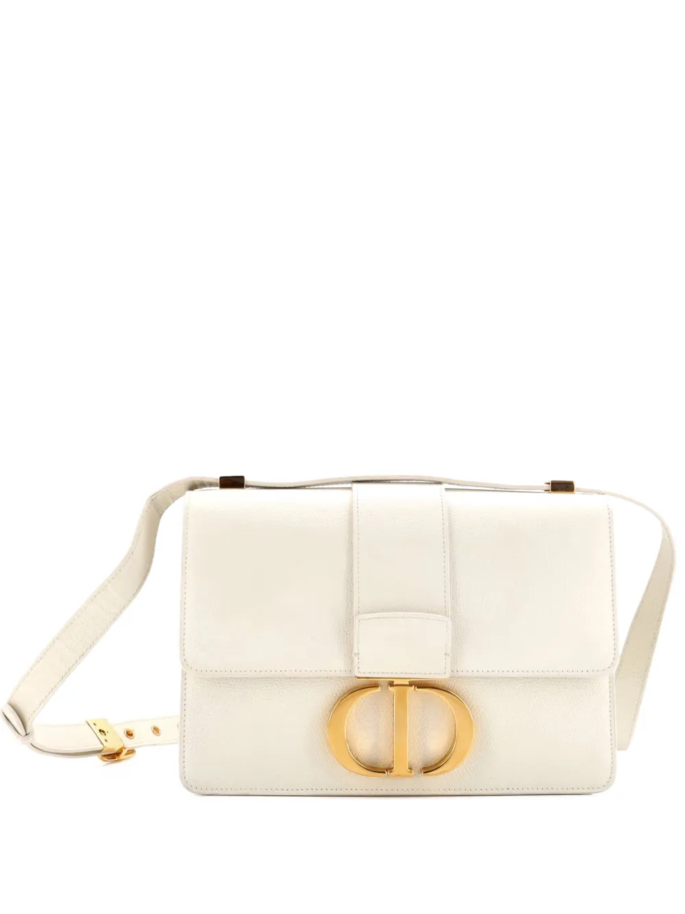 Christian Dior Pre-Owned 30 Montaigne Flap Bag Leather shoulder bag - Bianco