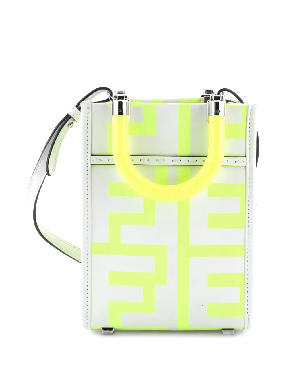 Fendi Pre-Owned x Marc Jacobs Sunshine Shopper Printed Leather Mini tote bag - Grigio