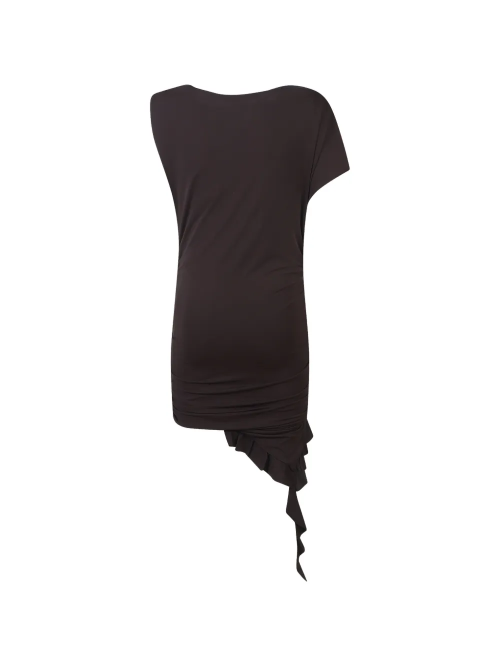  Pinko Ruffled-hem Mini Dress - Brown 