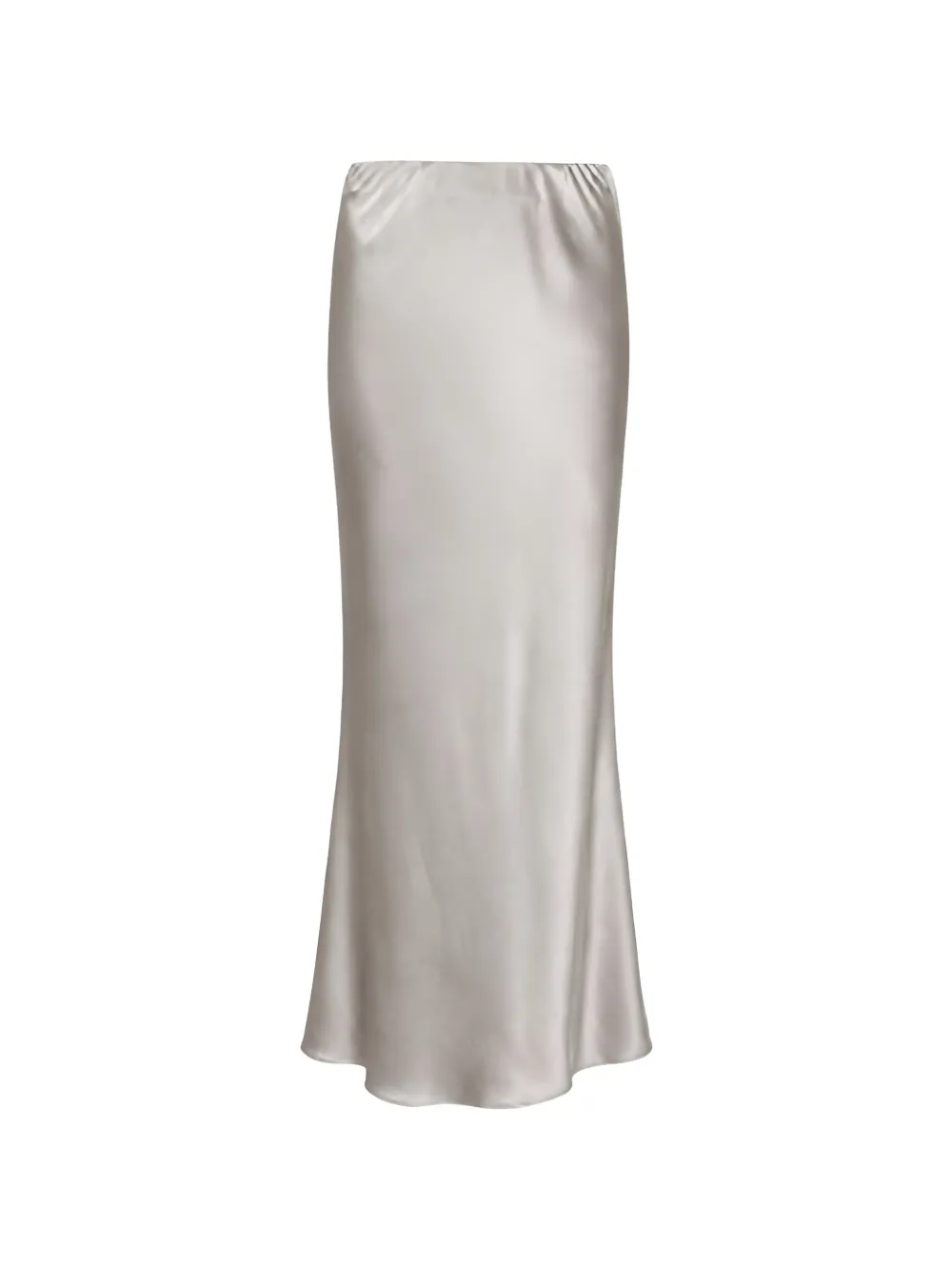 D.Exterior flared A-line maxi skirt - Grigio