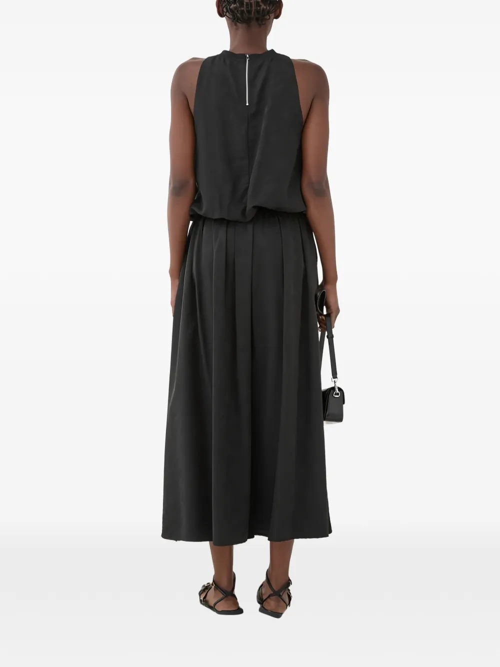  Eleh Zip Sleeveless Blouse - Black 