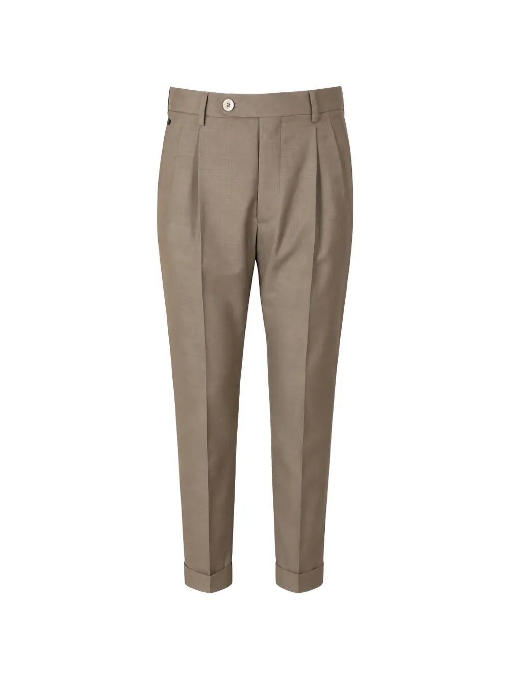 Gta pleated turn-up trousers - Marrone