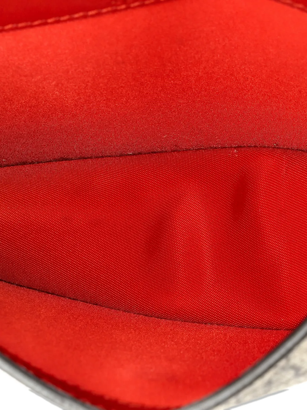 GUCCI Pre-owned Cherries Wallet On Chain Gg Coated Canvas Mini Crossbody Bag In Brown