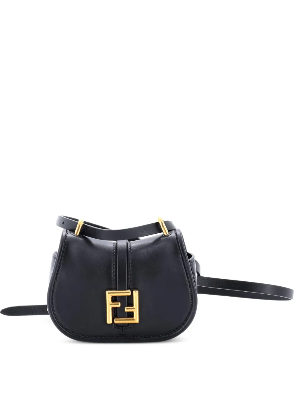 Fendi Pre-Owned C'mon Leather Nano shoulder bag - Nero