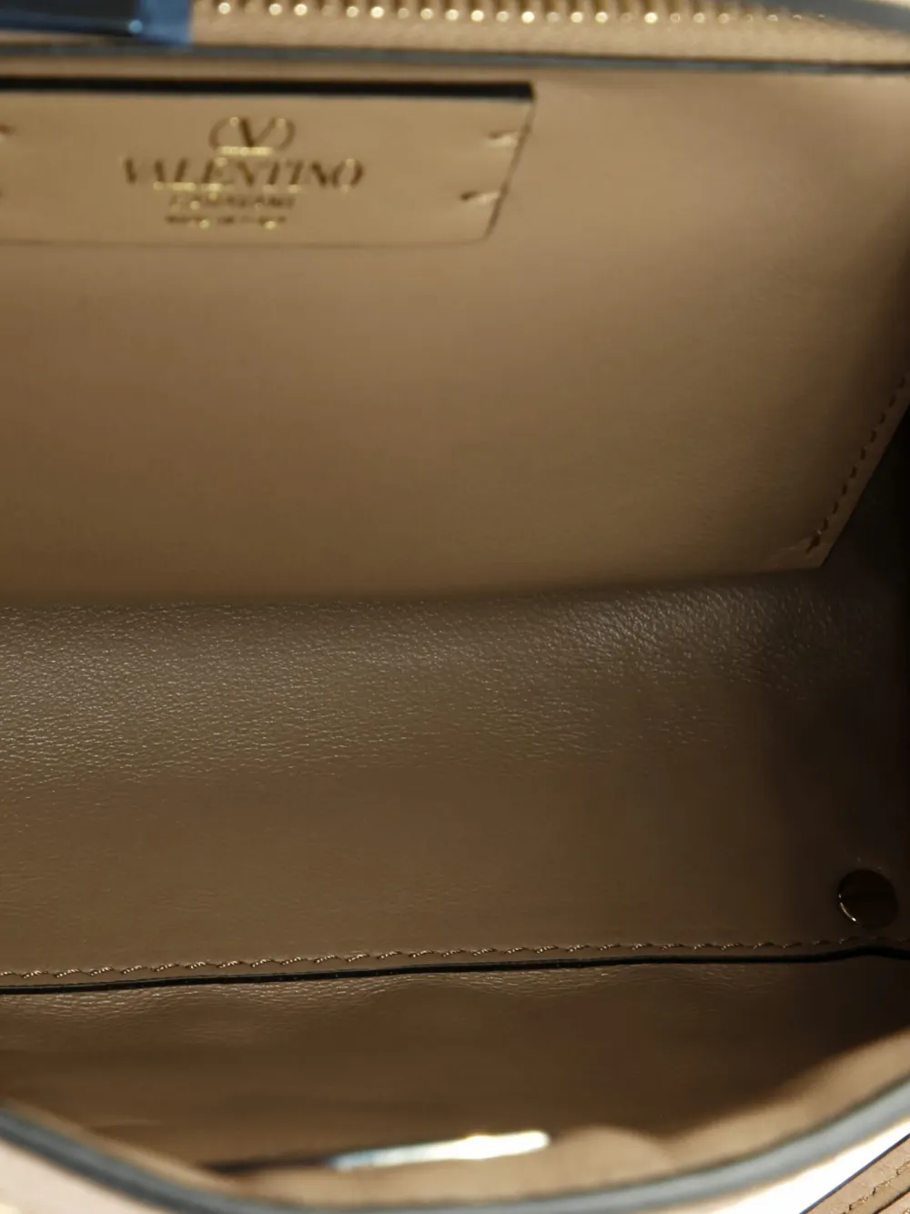 Pre-owned Valentino Garavani Vsling Top Handle Bag Wicker With Leather Small Shoulder Bag In Brown