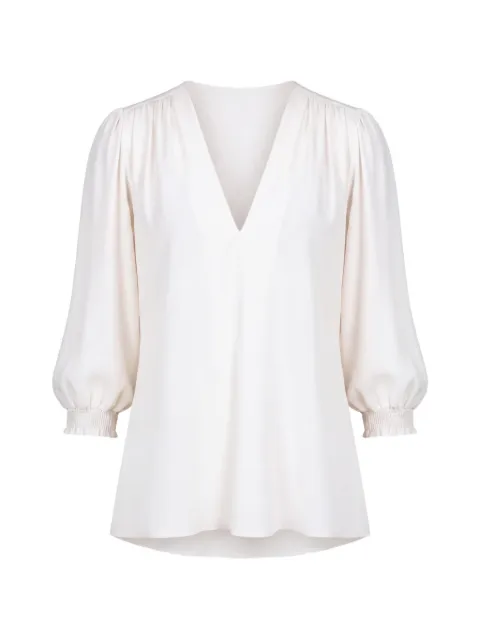 Seventy gathered V-neck blouse