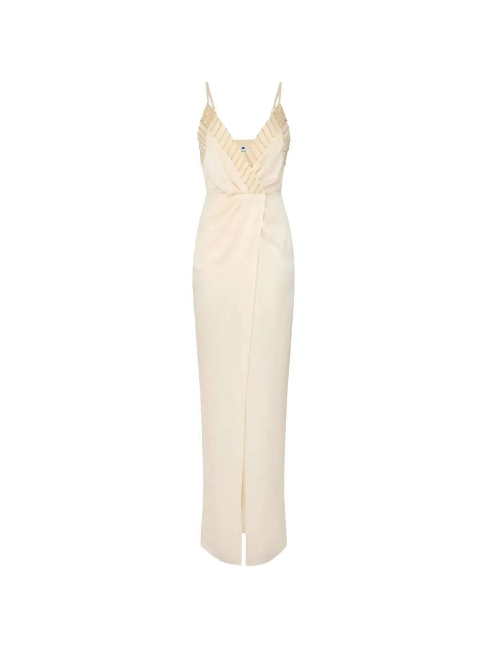 Elisabetta Franchi bead-embellished maxi dress - Toni neutri