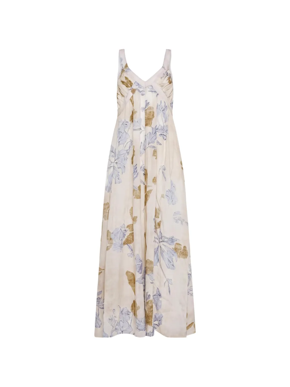 Seventy floral-print V-neck maxi dress - Neutrals