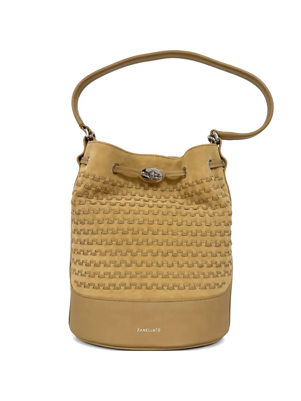Zanellato woven-design bucket bag - Toni neutri