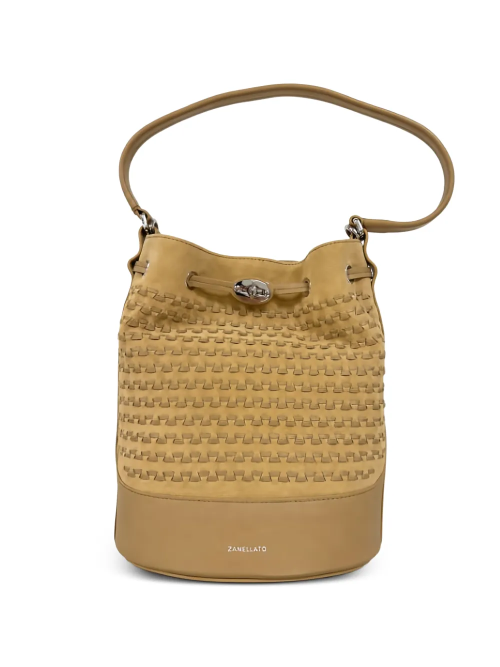 Zanellato woven-design bucket bag - Toni neutri