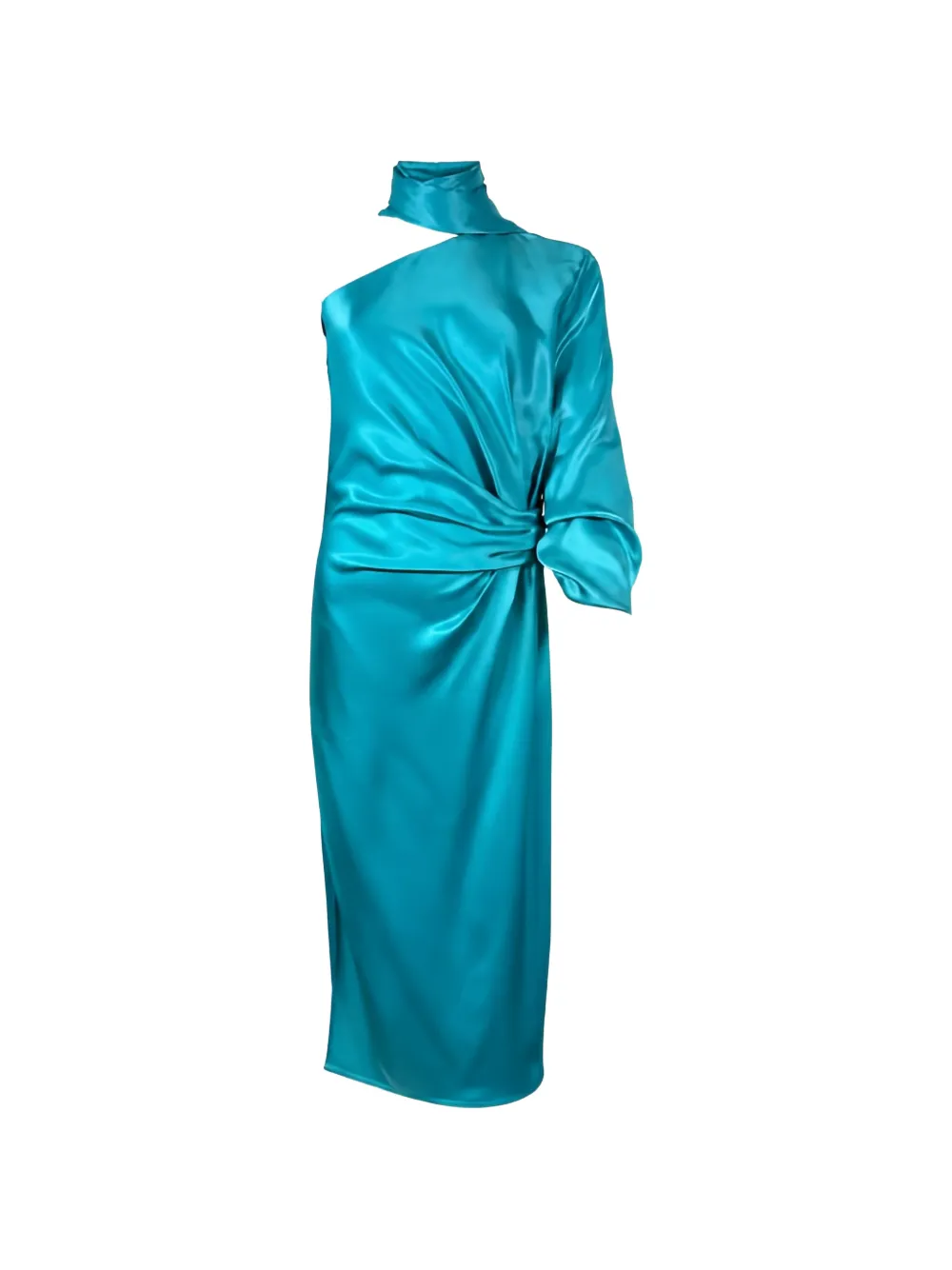 PINKO one-shoulder draped maxi dress - Blu