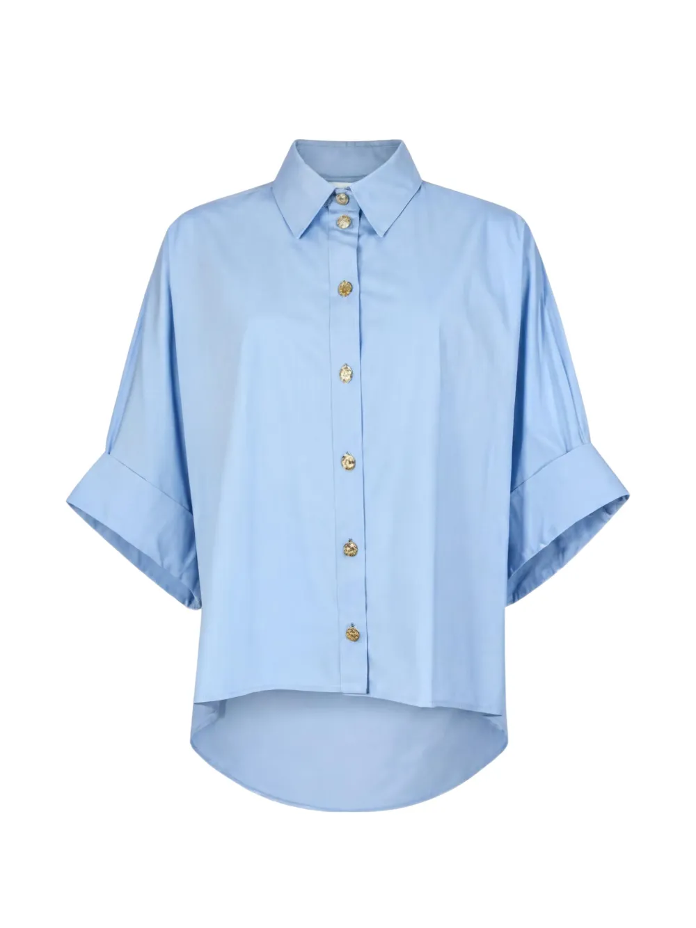 LIU JO button-up short-sleeve shirt - Blau