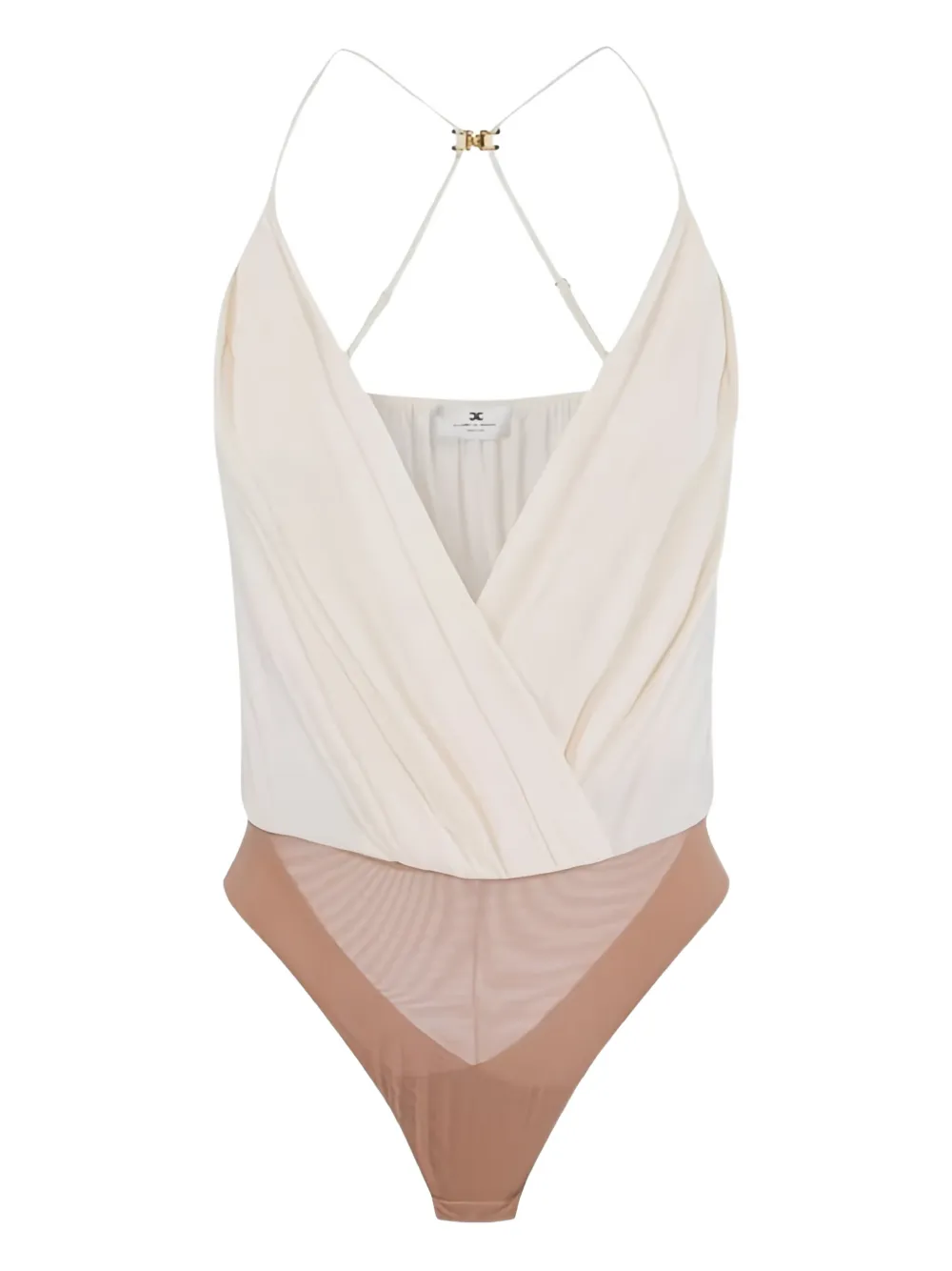 Elisabetta Franchi V-neck draped body - Toni neutri