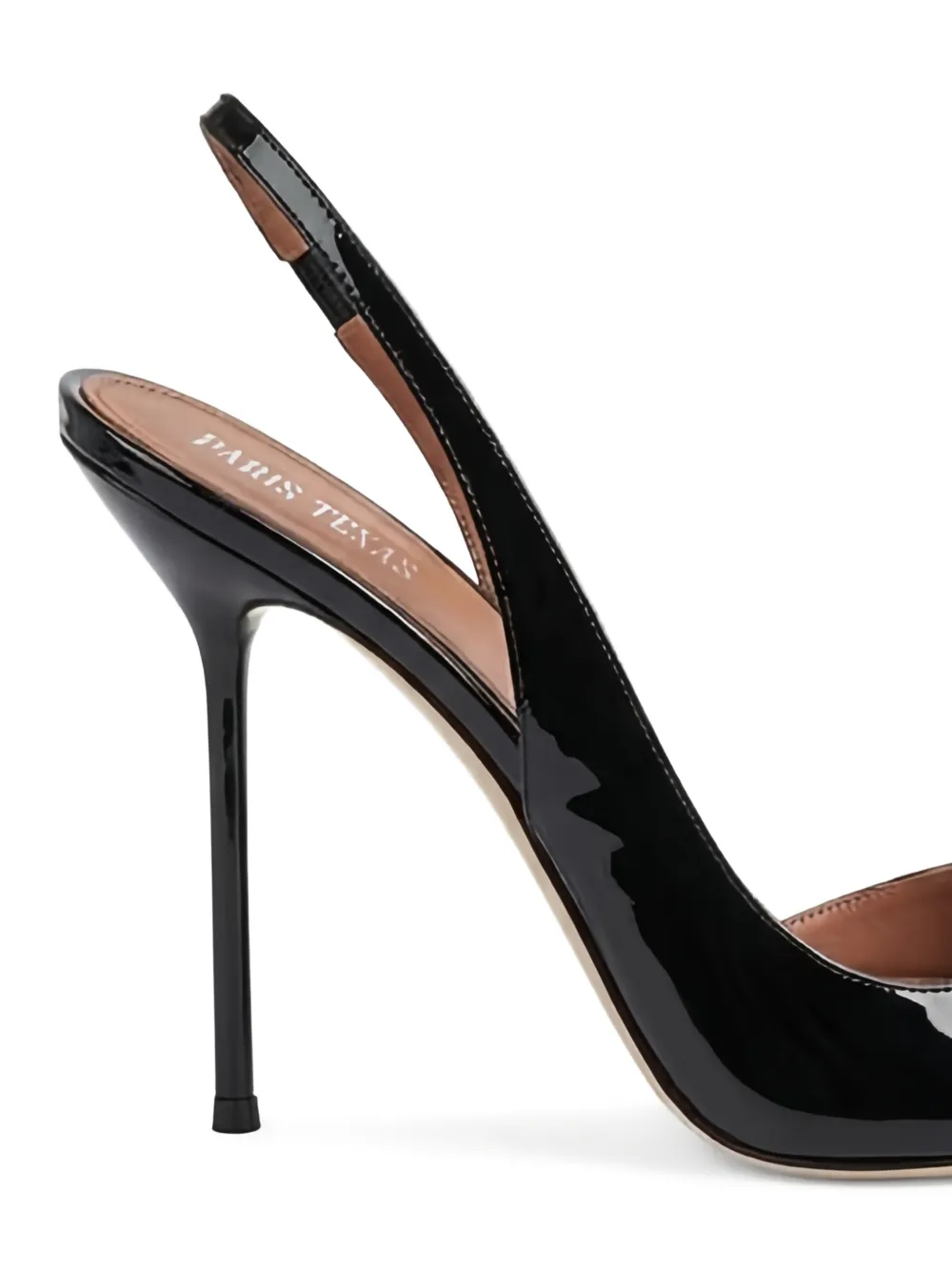  Paris Texas Slingback Open-toe Pumps - Black 