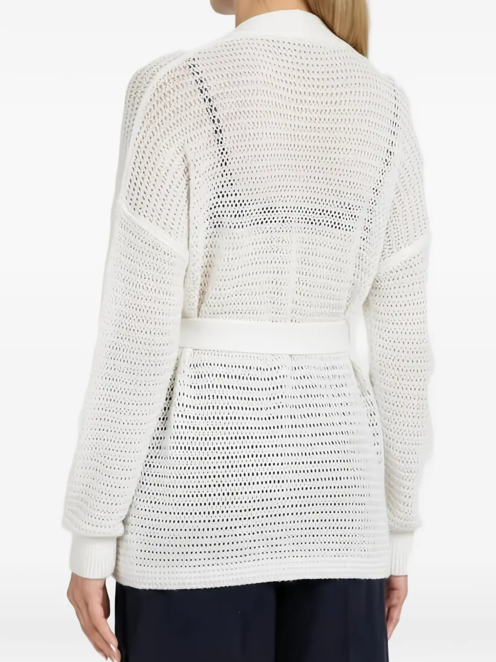 TWINSET Vest met gestrikte taille Wit
